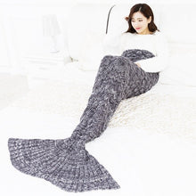 Load image into Gallery viewer, princesses dream 9 Colors large Soft Knitted Mermaid Tail Blanket  Sleeping Wrap Crochet Handmade Sleeping Bag for Best Birthday